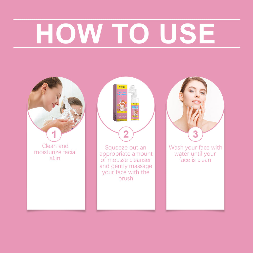 Hoygi Turmeric Kojic Acid Mousse Cleanser Facial Cleansing Hydrating Moisturizing And Rejuvenating Cleanser