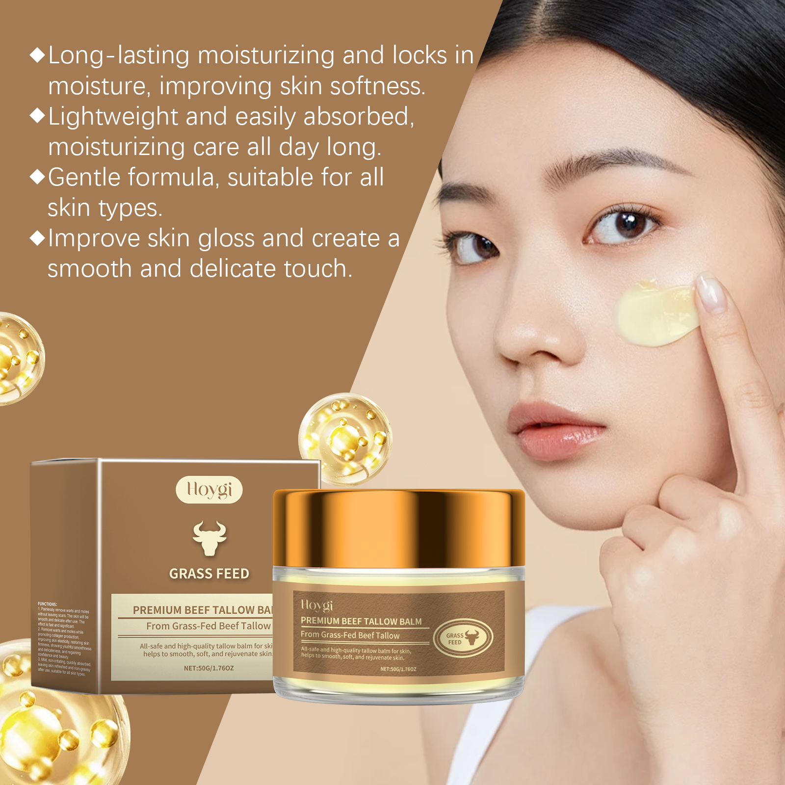 Hoygi Tallow Moisturizing Cream Hydrates And Moisturizes Dry And Rough Skin
