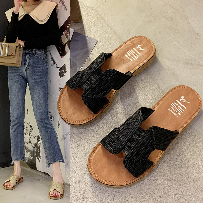 Beach shoes tide thick bottom sandals and slippers