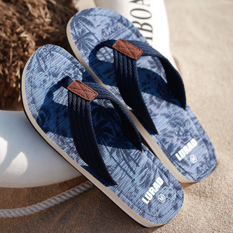 European And American Trend Non-Slip Men's Beach Sandals And Slippers Flip-Flop Beach Shoes