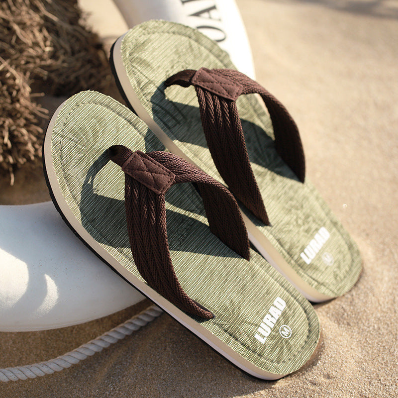 European And American Trend Non-Slip Men's Beach Sandals And Slippers Flip-Flop Beach Shoes