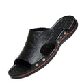 Summer New Cool And Breathable Men's Shoes One Word Slippers Beach Sandals