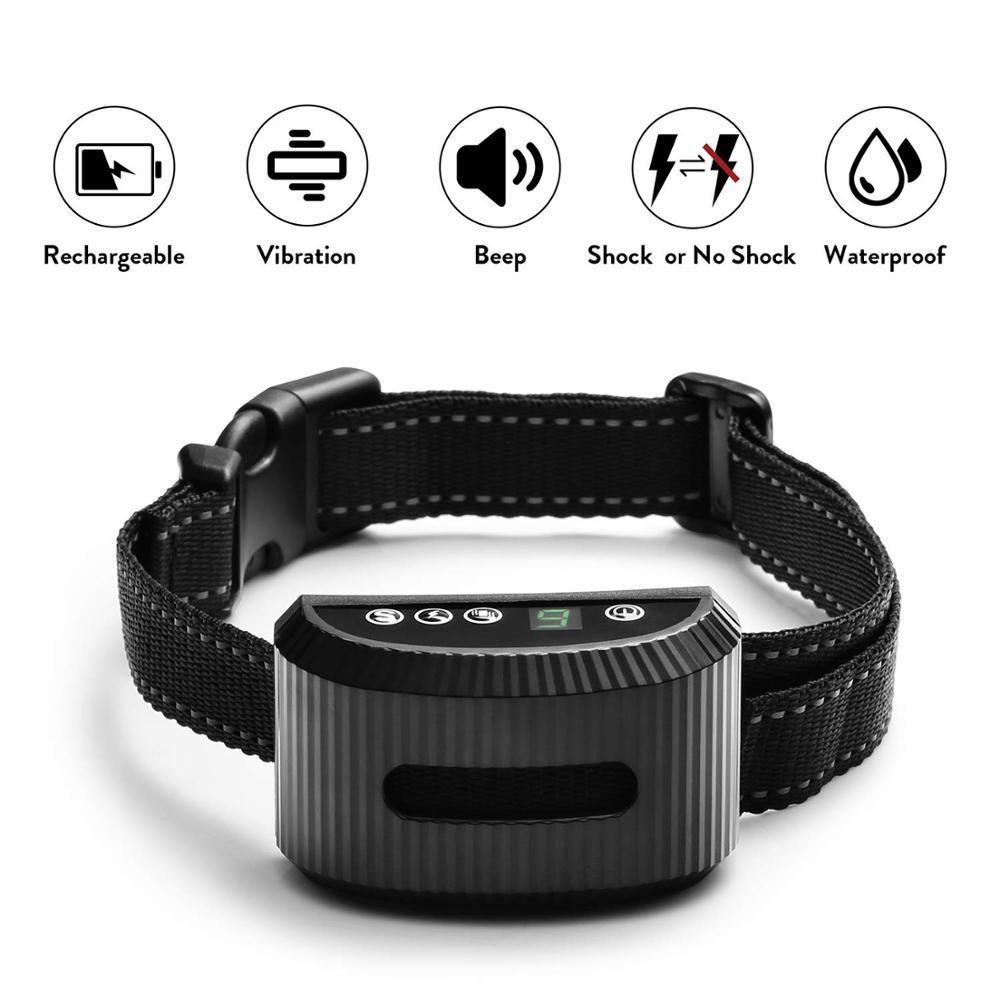 Dog Collar Anti Bark Pet Electric Training Collar Auto Stop Barking Obedience