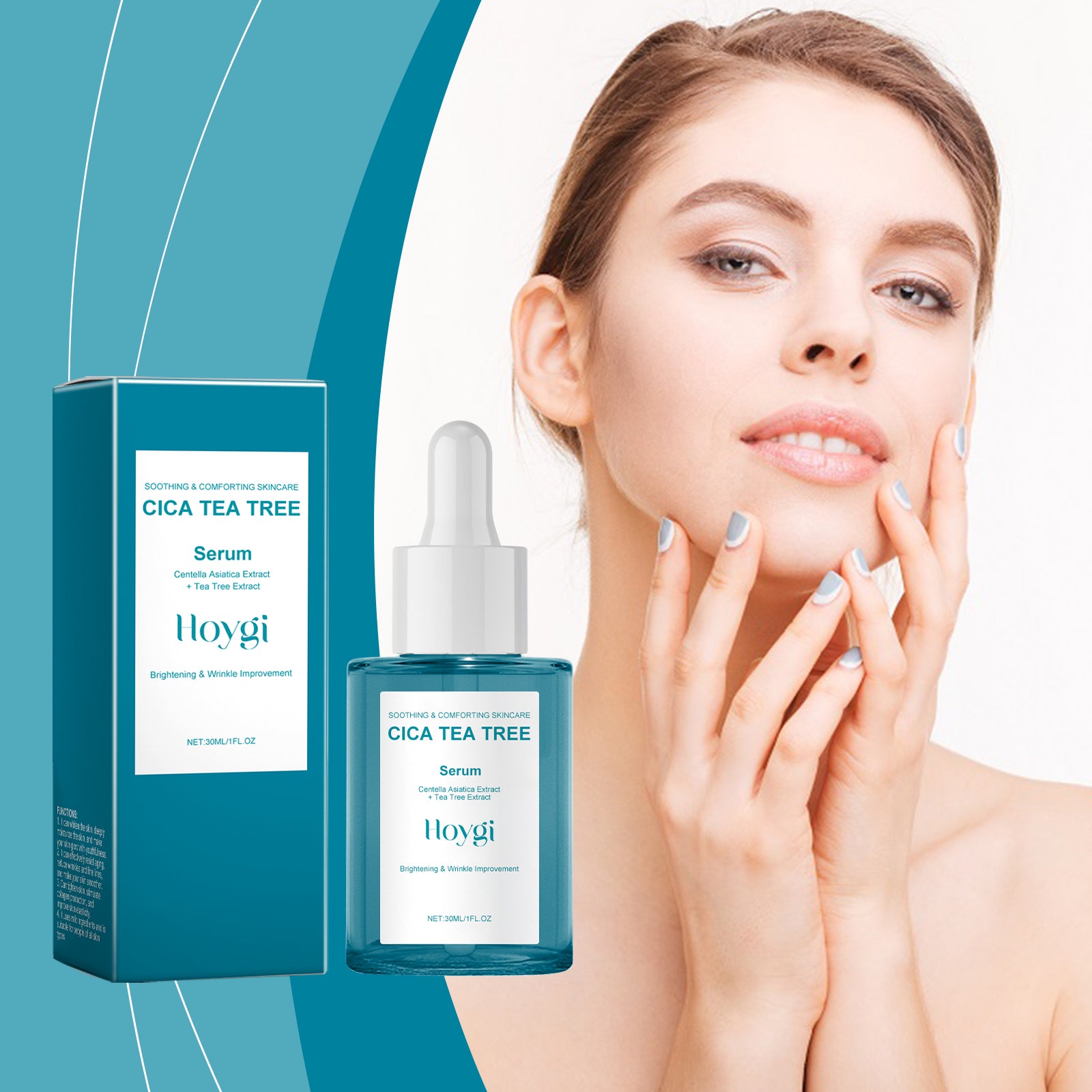 Hoygi Centella Firming Essence, Hydrating, Nourishing, Firming And Brightening Skin Care Essence