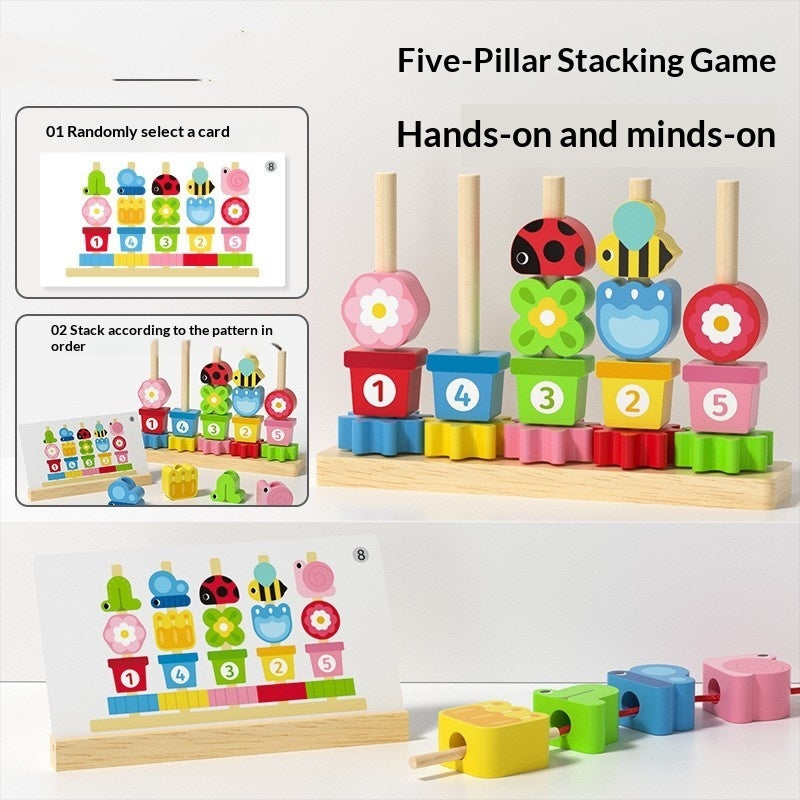 Pairing Thread-and-Bead Puzzle Building Blocks