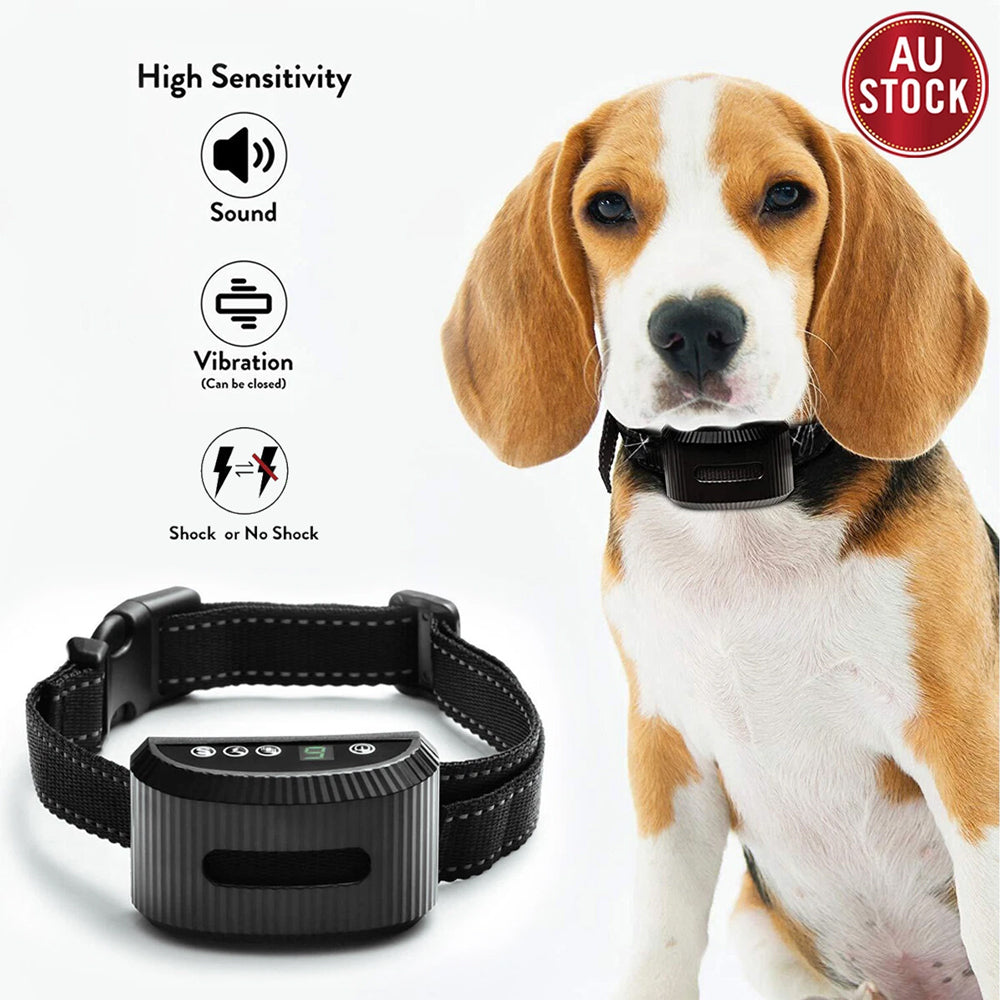 Dog Collar Anti Bark Pet Electric Training Collar Auto Stop Barking Obedience