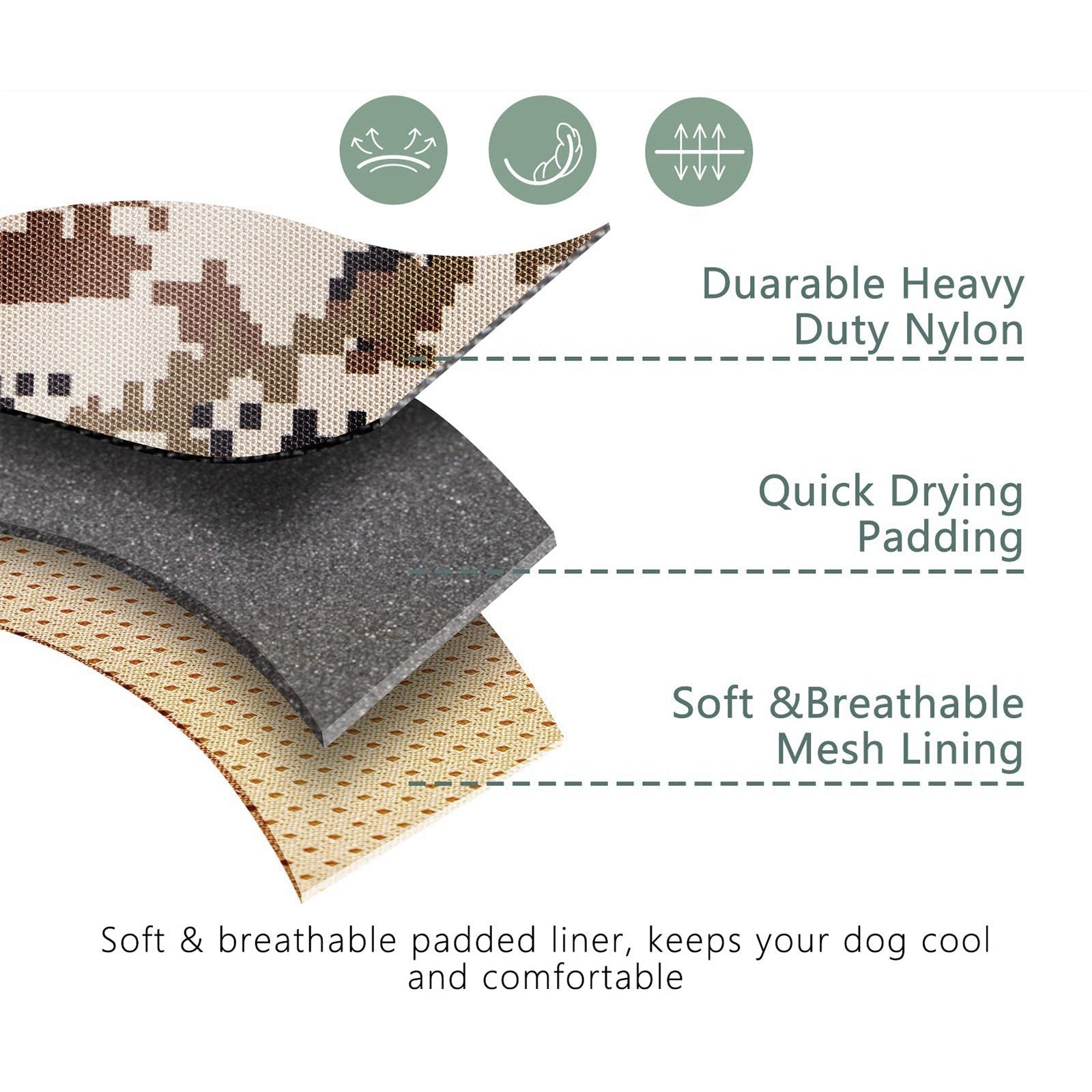 Dog Harness Tactical No Pull Adjustable Pet Military Working Training Vest S-XL-Dog-Vest-Camo-M-500126