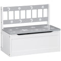 Toddler Toy Box Storage Bench with Large 27 L Interior, Kids Storage Bench Seat with Storage for Toddler Playroom Furniture, Kids Bedroom Furniture, Toy Organizer and Storage Bin, Gray