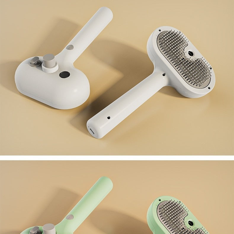 Fine-toothed Floating-plate One-button Pet Cat Hair Remover