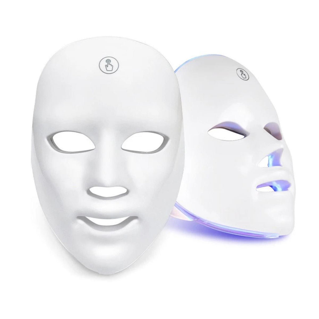 7 Color LED Light Photon Face Mask Neck Rejuvenation Skin Facial Wrinkle Therapy