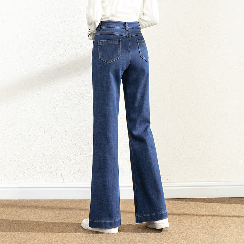 Women's High Waist Flared Jeans Wide Leg Pants