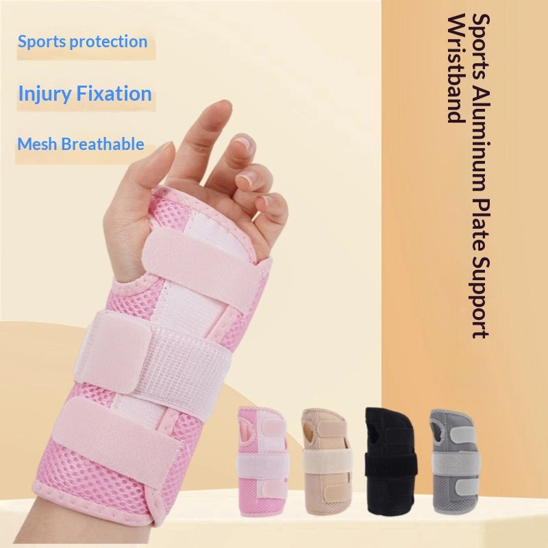 Sports Wrist Brace With Aluminized Splint For Tendon Sheath And Joint Support And Immobilization