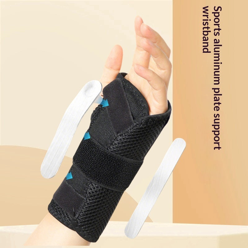 Sports Wrist Brace With Aluminized Splint For Tendon Sheath And Joint Support And Immobilization