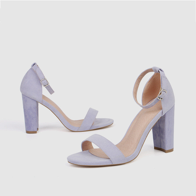spring and summer new sandals word strap women's shoes women's simple thick with sandals